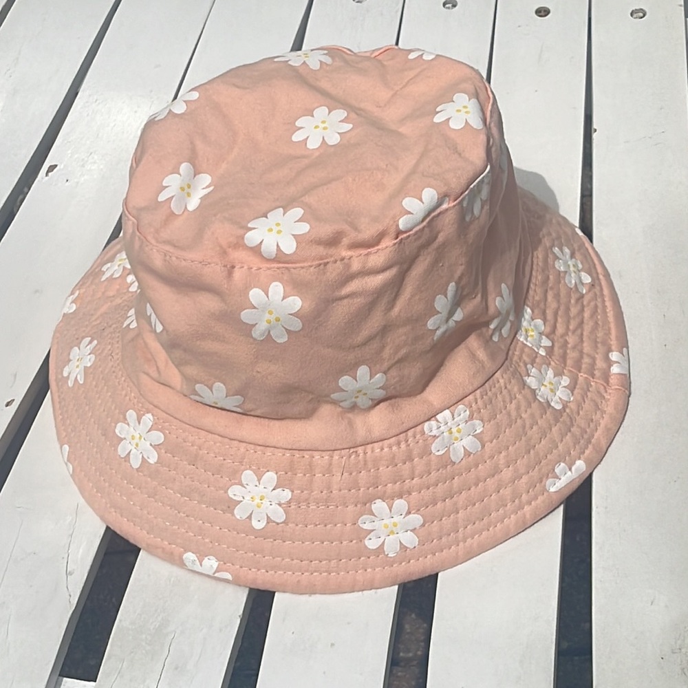 ☀️Girls Pink Daisy Bucket Hat